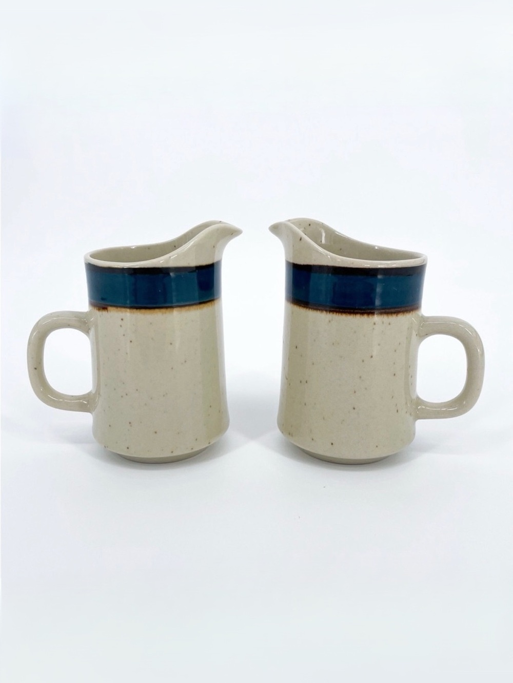 ☀️ 3/$25 Set of 2 Sango Rainbow Stoneware Mariana 652 Creamer Pitchers